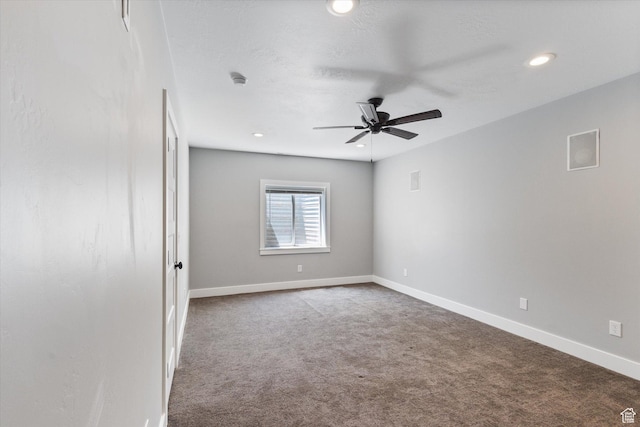 11989 S 3600 W, Riverton, UT 84065 - unfurnished room featuring ceiling fan, carpet, and recessed lighting