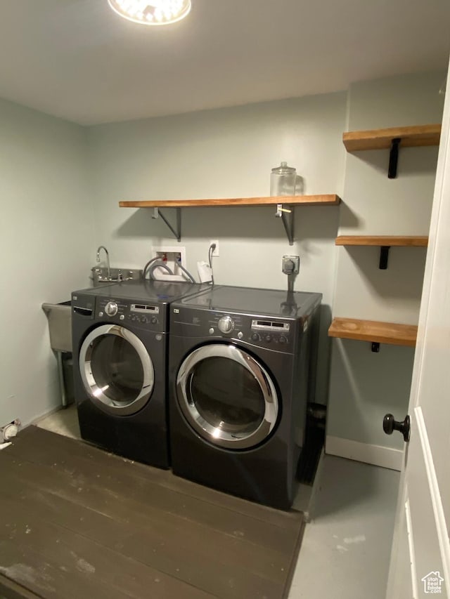 1740 N 1400 W, Provo, UT 84604 - laundry area featuring washing machine and dryer and baseboards