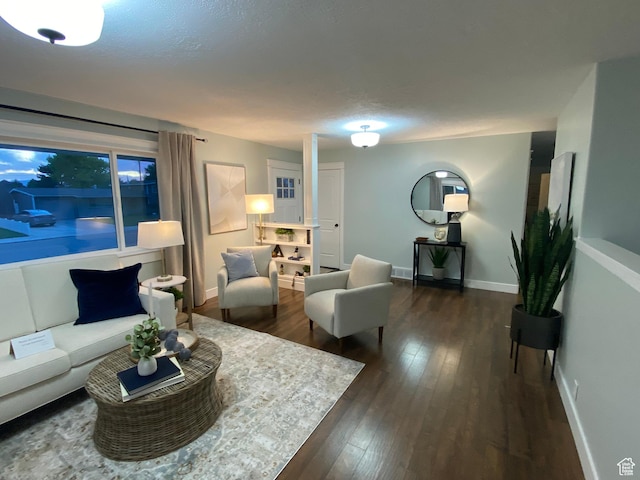 1740 N 1400 W, Provo, UT 84604 - living area featuring dark wood-style floors and baseboards