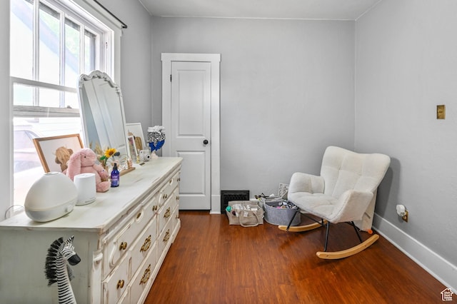 331 Chateau Thierry St, Soda Springs, ID 83276 - sitting room featuring dark wood-type flooring and baseboards