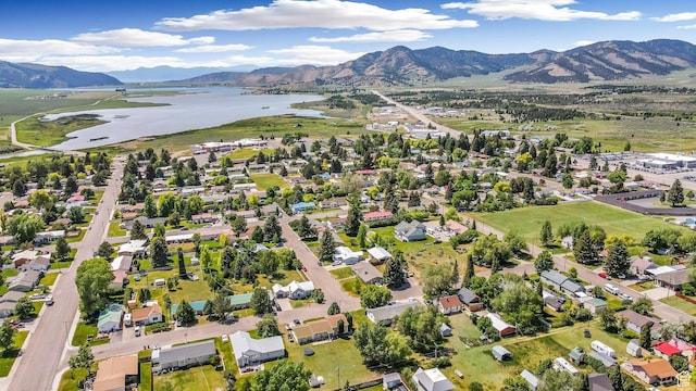 331 Chateau Thierry St, Soda Springs, ID 83276 - aerial perspective of suburban area featuring a water and mountain view
