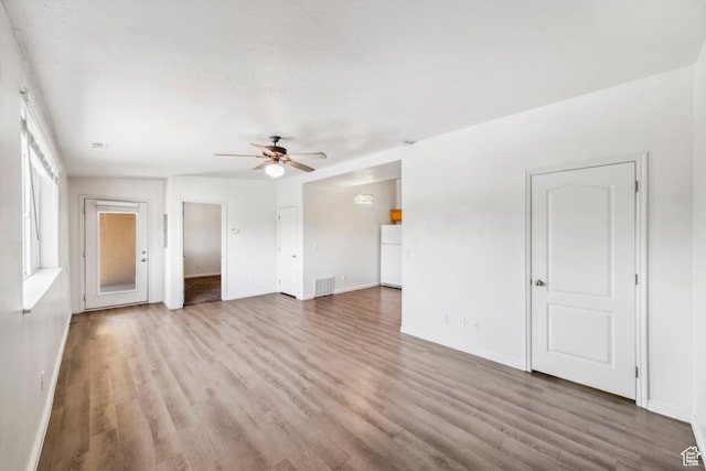 35 E 600 S Unit B202, Ivins, UT 84738 - unfurnished living room with wood finished floors and ceiling fan
