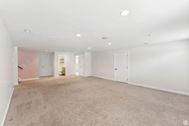 2828 W Gentile St, Layton, UT 84041 - spare room with recessed lighting, light colored carpet, and stairs