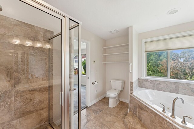 2828 W Gentile St, Layton, UT 84041 - bathroom featuring a garden tub, a shower stall, and healthy amount of natural light