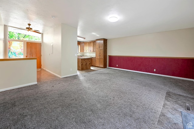 421 S 90 W, Richmond, UT 84333 - unfurnished living room with carpet flooring and a ceiling fan