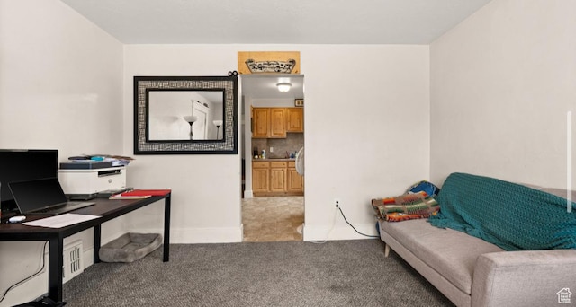 509 E 800 S, Salt Lake City, UT 84102 - home office featuring carpet and baseboards