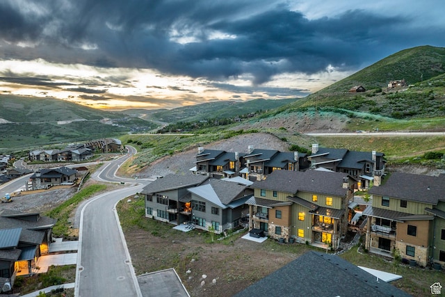 11721 N Shoreline Dr, Hideout, UT 84036 - aerial view of residential area with a mountainous background