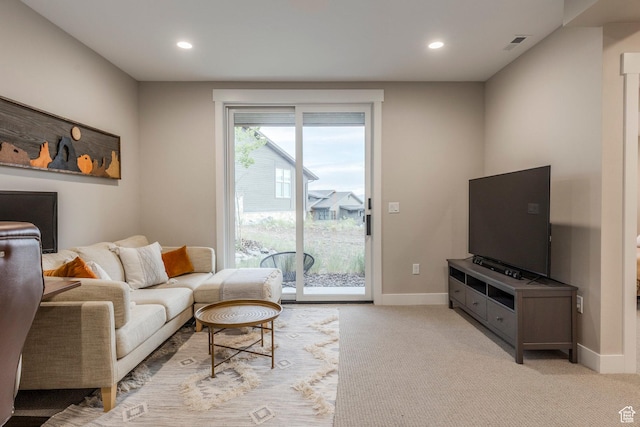 11721 N Shoreline Dr, Hideout, UT 84036 - living room featuring recessed lighting and carpet floors
