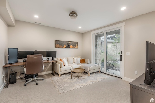 11721 N Shoreline Dr, Hideout, UT 84036 - carpeted office space with baseboards and recessed lighting