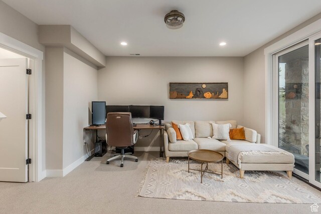 11721 N Shoreline Dr, Hideout, UT 84036 - office featuring carpet floors and recessed lighting