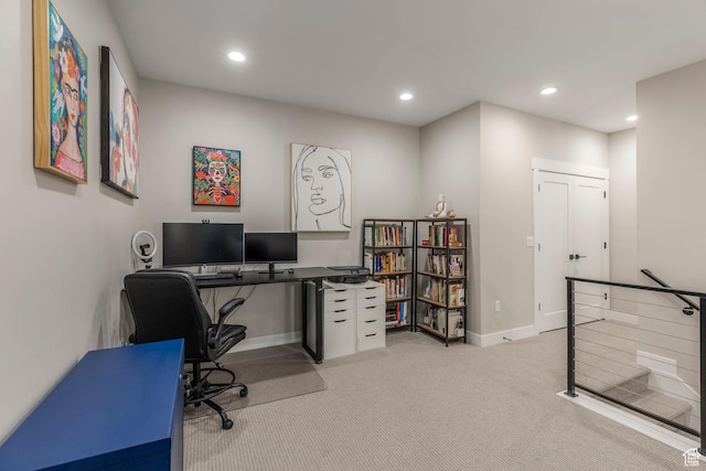 11721 N Shoreline Dr, Hideout, UT 84036 - office area featuring light colored carpet and recessed lighting