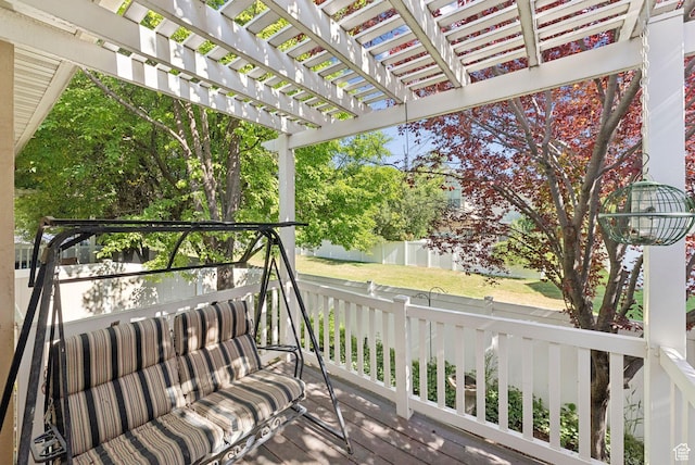 1369 E Farm Dr, Murray, UT 84117 - wooden deck with a pergola