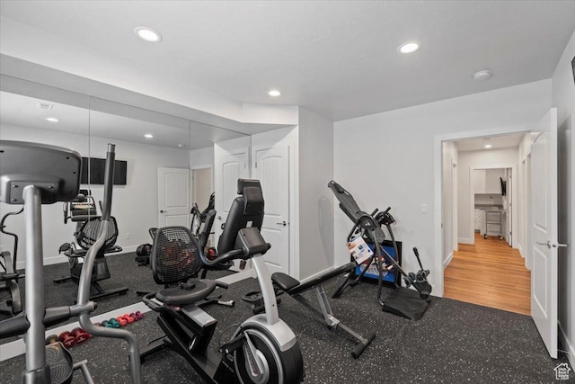 6221 W Applecross Cir, Highland, UT 84003 - exercise area with recessed lighting