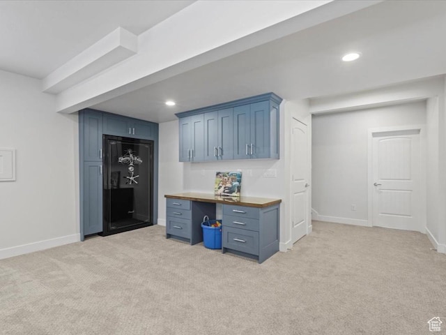 6221 W Applecross Cir, Highland, UT 84003 - basement featuring light carpet and recessed lighting