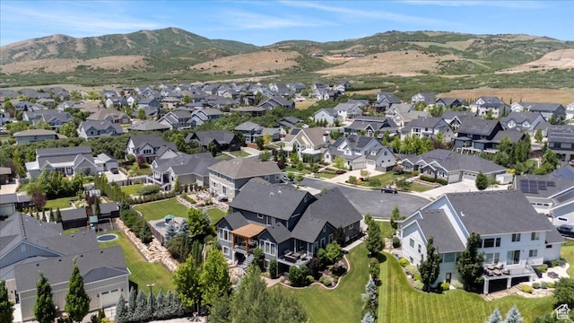 6221 W Applecross Cir, Highland, UT 84003 - aerial view of property's location with nearby suburban area and a mountain backdrop