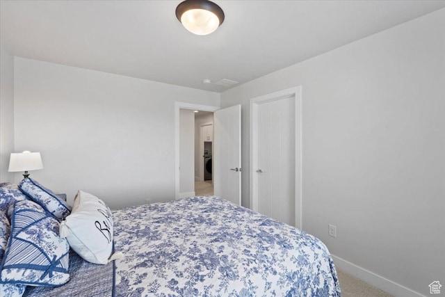 6221 W Applecross Cir, Highland, UT 84003 - carpeted bedroom with baseboards and washer / clothes dryer
