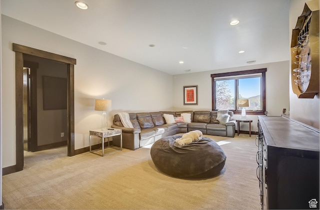 4896 Last Stand Dr, Snyderville, UT 84098 - living area with light carpet and recessed lighting