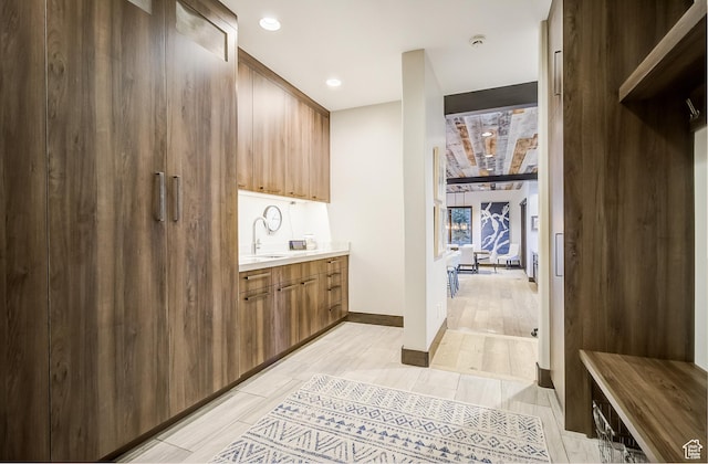 4896 Last Stand Dr, Snyderville, UT 84098 - washroom featuring recessed lighting and light wood finished floors