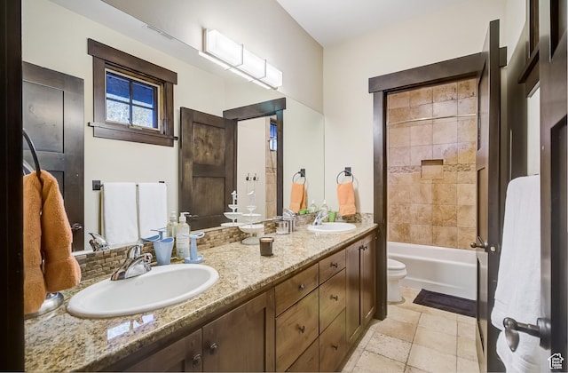 4896 Last Stand Dr, Snyderville, UT 84098 - bathroom featuring double vanity and bathtub / shower combination
