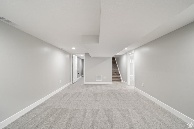 1856 N Alder St, Layton, UT 84041 - finished basement featuring recessed lighting, stairs, and carpet floors