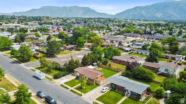 1856 N Alder St, Layton, UT 84041 - aerial view of residential area featuring a mountain backdrop