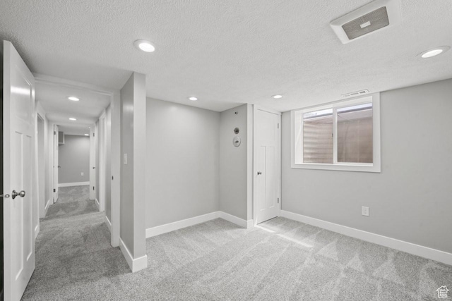 1856 N Alder St, Layton, UT 84041 - below grade area with carpet flooring, a textured ceiling, and recessed lighting