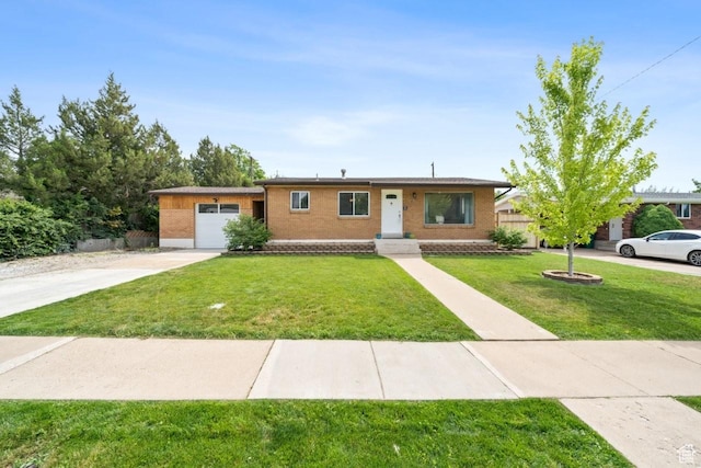 1856 N Alder St, Layton, UT 84041 - ranch-style home with an attached garage, brick siding, and concrete driveway