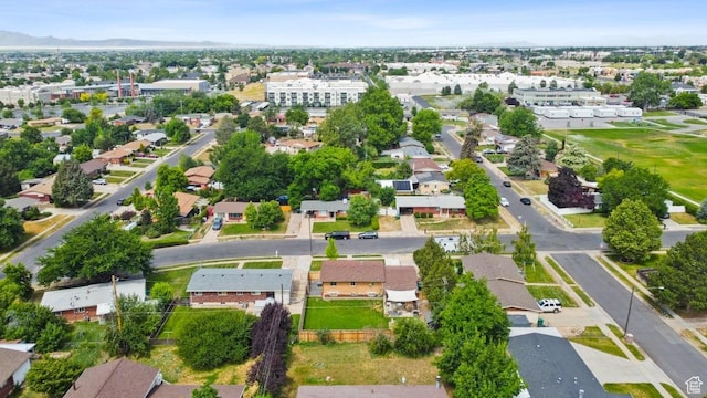 1856 N Alder St, Layton, UT 84041 - aerial overview of property's location with nearby suburban area and a mountainous background