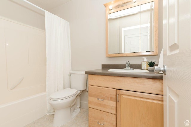 287 S 375 W, Providence, UT 84332 - full bath with vanity, tile patterned flooring, and shower / bathtub combination with curtain