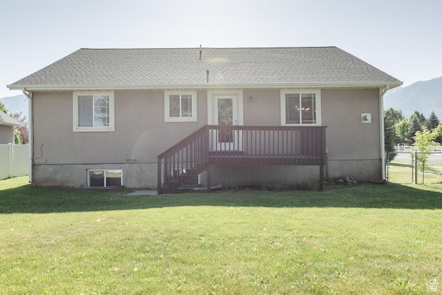 287 S 375 W, Providence, UT 84332 - back of property with stucco siding, roof with shingles, and a mountain view