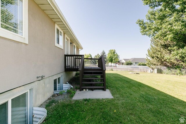 287 S 375 W, Providence, UT 84332 - view of yard with stairway and a wooden deck