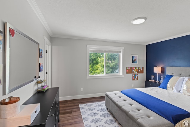 332 E 2475 N, North Logan, UT 84341 - bedroom with crown molding, dark wood finished floors, and a textured ceiling