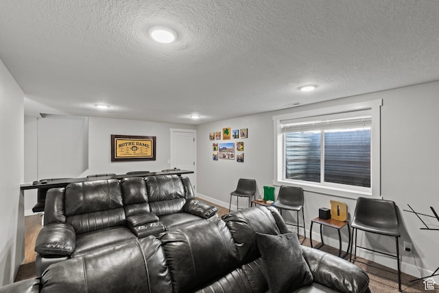 332 E 2475 N, North Logan, UT 84341 - home theater room featuring a textured ceiling and recessed lighting