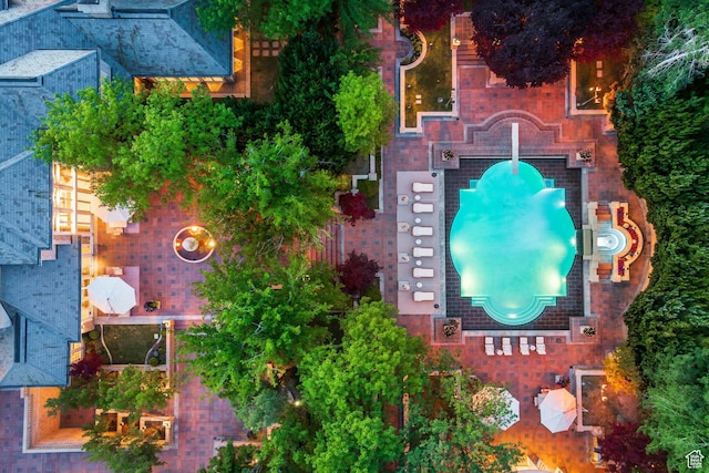 1384 N 450 E, Orem, UT 84097 - aerial view of a pool area
