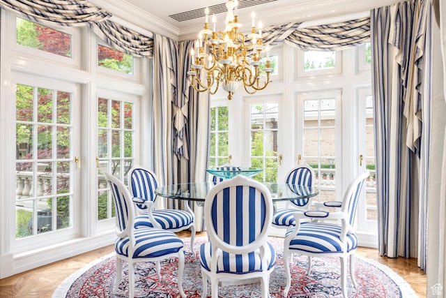 1384 N 450 E, Orem, UT 84097 - sunroom with french doors and a chandelier