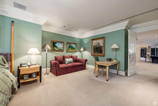 1384 N 450 E, Orem, UT 84097 - carpeted living area with crown molding and baseboards