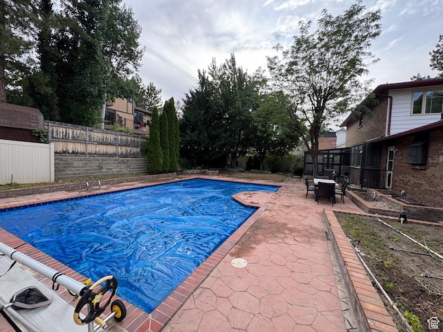 2650 E Willow Wick Dr, Sandy, UT 84093 - view of pool featuring a fenced backyard and a patio area