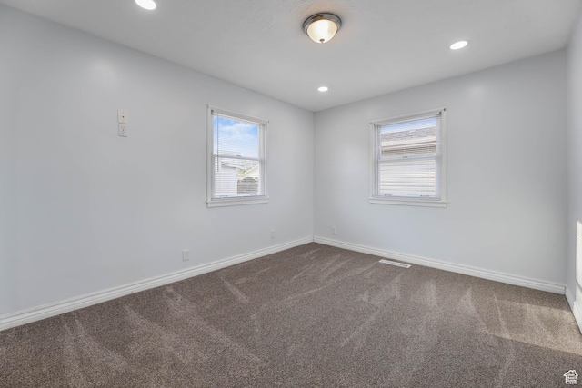 4281 W 5780 S, Salt Lake City, UT 84118 - empty room with dark carpet, plenty of natural light, and recessed lighting