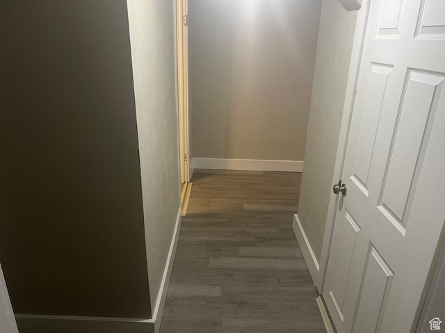 3071 Quincy Ave, Ogden, UT 84403 - hallway with wood finished floors and a textured wall