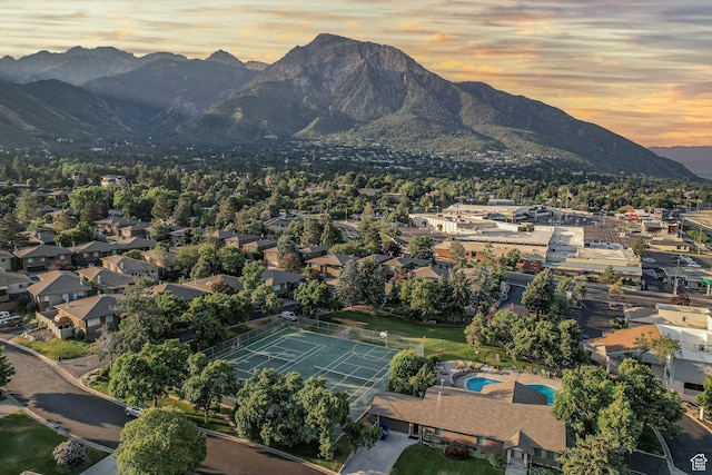 3683 E Cove Point Dr, Millcreek, UT 84109 - aerial overview of property's location featuring mountains and a pool area