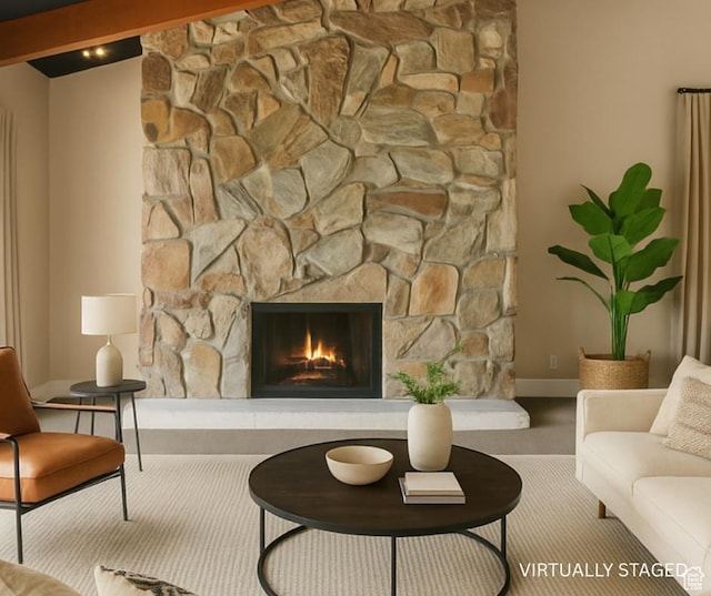 3683 E Cove Point Dr, Millcreek, UT 84109 - living area with a fireplace and carpet flooring