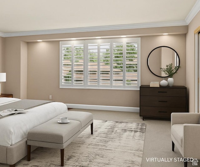 3683 E Cove Point Dr, Millcreek, UT 84109 - bedroom featuring crown molding and carpet