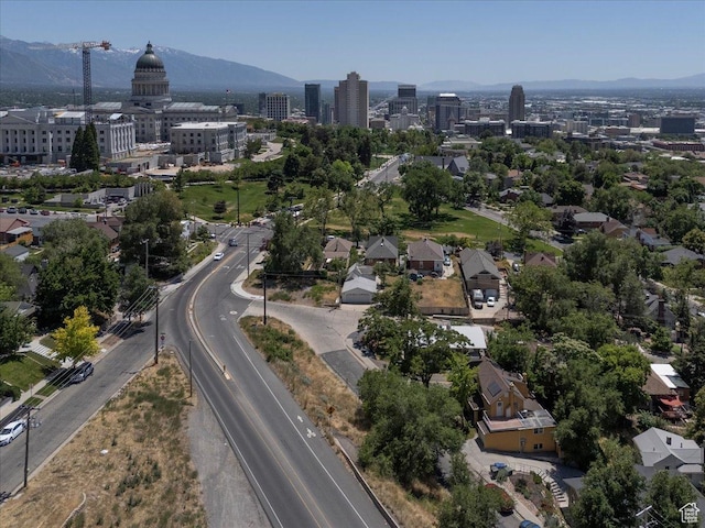 537 N Darwin St W, Salt Lake City, UT 84103 - aerial view of property and surrounding area with a mountain backdrop and nearby urban area