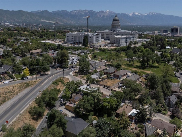537 N Darwin St W, Salt Lake City, UT 84103 - aerial view of property's location featuring a mountainous background and nearby urban area