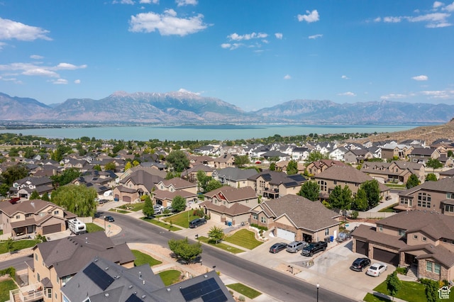 1471 S Sage Bloom Way, Saratoga Springs, UT 84045 - aerial perspective of suburban area featuring a water and mountain view
