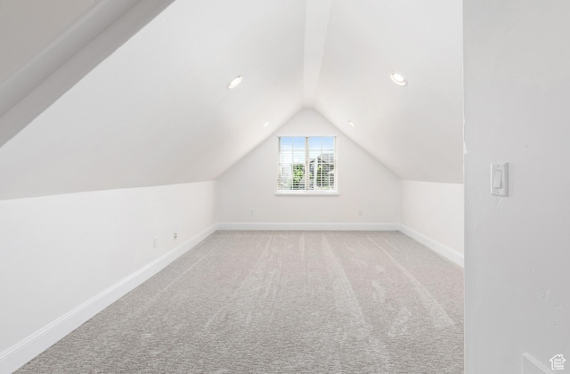 1471 S Sage Bloom Way, Saratoga Springs, UT 84045 - bonus room featuring vaulted ceiling, carpet, and recessed lighting
