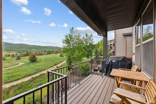 1046 W Abigail Dr, Heber City, UT 84032 - balcony featuring a mountain view and a grill