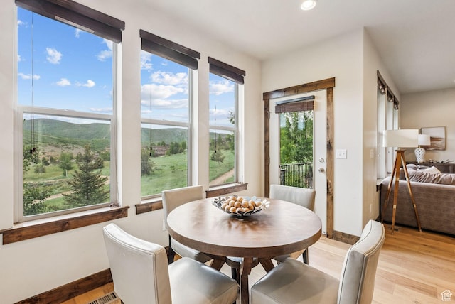 1046 W Abigail Dr, Heber City, UT 84032 - dining space with light wood-style flooring and recessed lighting