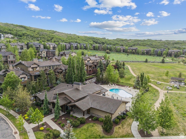 1046 W Abigail Dr, Heber City, UT 84032 - aerial view of residential area featuring a pool