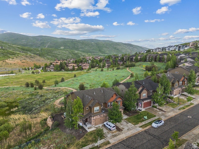 1046 W Abigail Dr, Heber City, UT 84032 - aerial overview of property's location with nearby suburban area and a mountainous background
